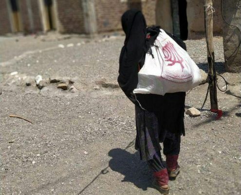 توزیع کیسه های طرح کوچه گردان عاشق در جنوب کرمان